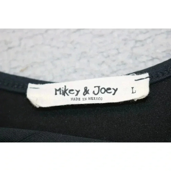 Mikey & Joey Women's Black Dress-Asymmetrical Hemline -Size Large-Rayon - Picture 5 of 6